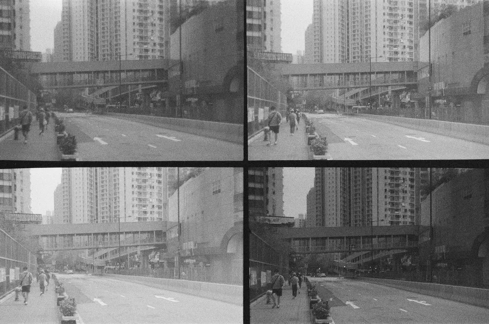 Expired HP5+ with 4 images in 1 frame